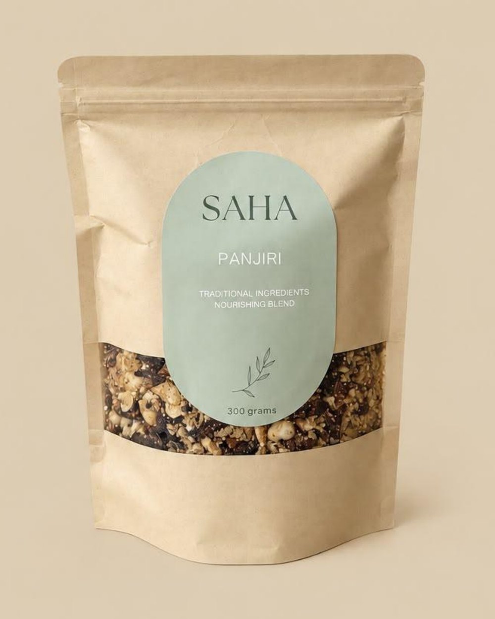 SAHA panjiri, 300 grams, in a kraft pouch
