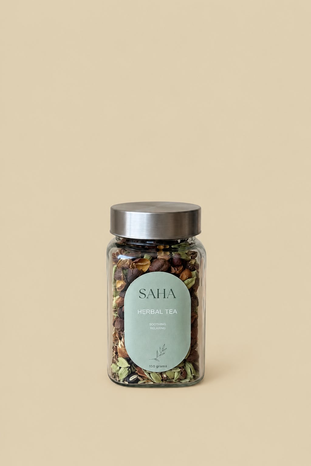 SAHA herbal tea, 150 grams, in a glass jar